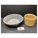 Metal Bowl & Stoneware