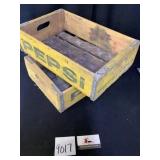 Two Yellow Pepsi Crates