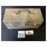 Metal Tool Box w/ Drywall Tools & Misc