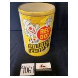 Vinatage Red Dot Potato Chip Tin