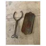 Cast Iron Griddle & Tongs