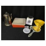 Wire Basket w/ Misc Kitchen