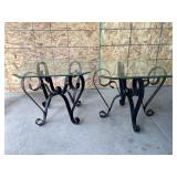 Glass top end tables