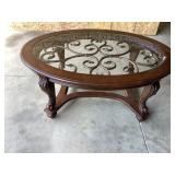 Wood and Glass Coffee Table