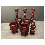 Avon Candlesticks, S & P, Dishes