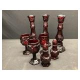 Avon Candlesticks, S & P, Dishes