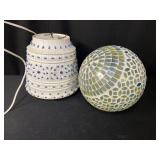 Hanging light and glazing ball