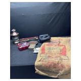 Radio, Lantern & Gunny Sack