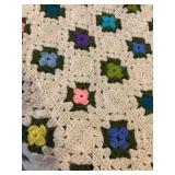 Flower Print Afghan Blanket