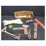 Wood Box, RPM Gauge, Level, Misc Tools