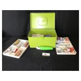 Sewing Box w/ Misc Sewing Supplies