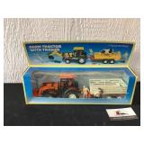 Plastic farm tractor and trailer