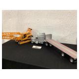 Semi and crane