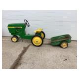 John Deere Pedal tractor and wagon