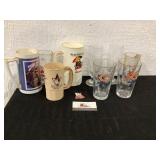 Bud Light and Bears glasses