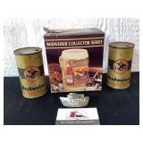 Budweiser Steins and Cans