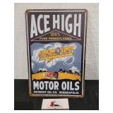Ace High Metal Sign