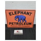 Elephant Petroleum Metal Sign