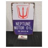 Neptune Metal Sign