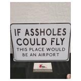 This Place would Be and Airport Metal Sign