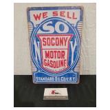 Socony Metal Sign
