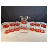 Mid-century pitcher and glasses