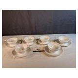 6 bone china cup/saucers