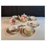 Hand painted tea set