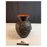 Pottery vase (7.5" high) marked "RI"