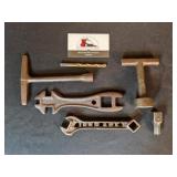 Misc wrenches, keys (one marked Iron Ace)