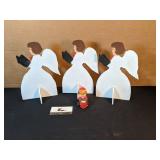 Wood angels, drummer boy candle