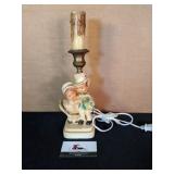 Chalkware lamp (rewired, works)