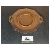 Pink Depr. 12" serving plate