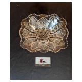 Rectangle pressed glass bowl