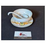 Nippon sauce bowl, spoon, plate