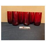 6 Royal Ruby glasses