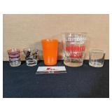Misc. vintage glasses, shot glasses