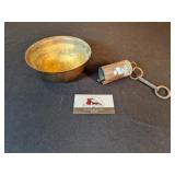 Brass bowl and copper bell