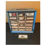 Metal bolt bin (with contents)