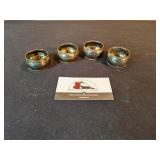 4 brass napkin rings