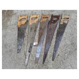 5 handsaws
