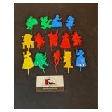 Vintage cake/cupcake toppers