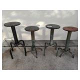 Industrial iron barstools (26"-29")