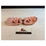 Abington pink candlestick holders