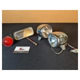 Vintage bike lights, mirror
