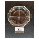 Loraine clear depr. glass relish dish