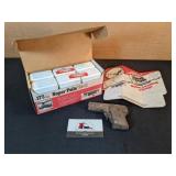 Cast iron cap gun, box airgun pellets