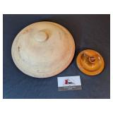 Lg stoneware lid and crock lid