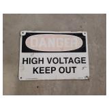 Metal High Voltage Sign