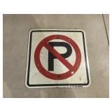Metal No Parking Sign